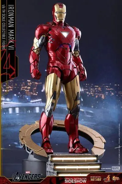 Iron Man in red and gold armor