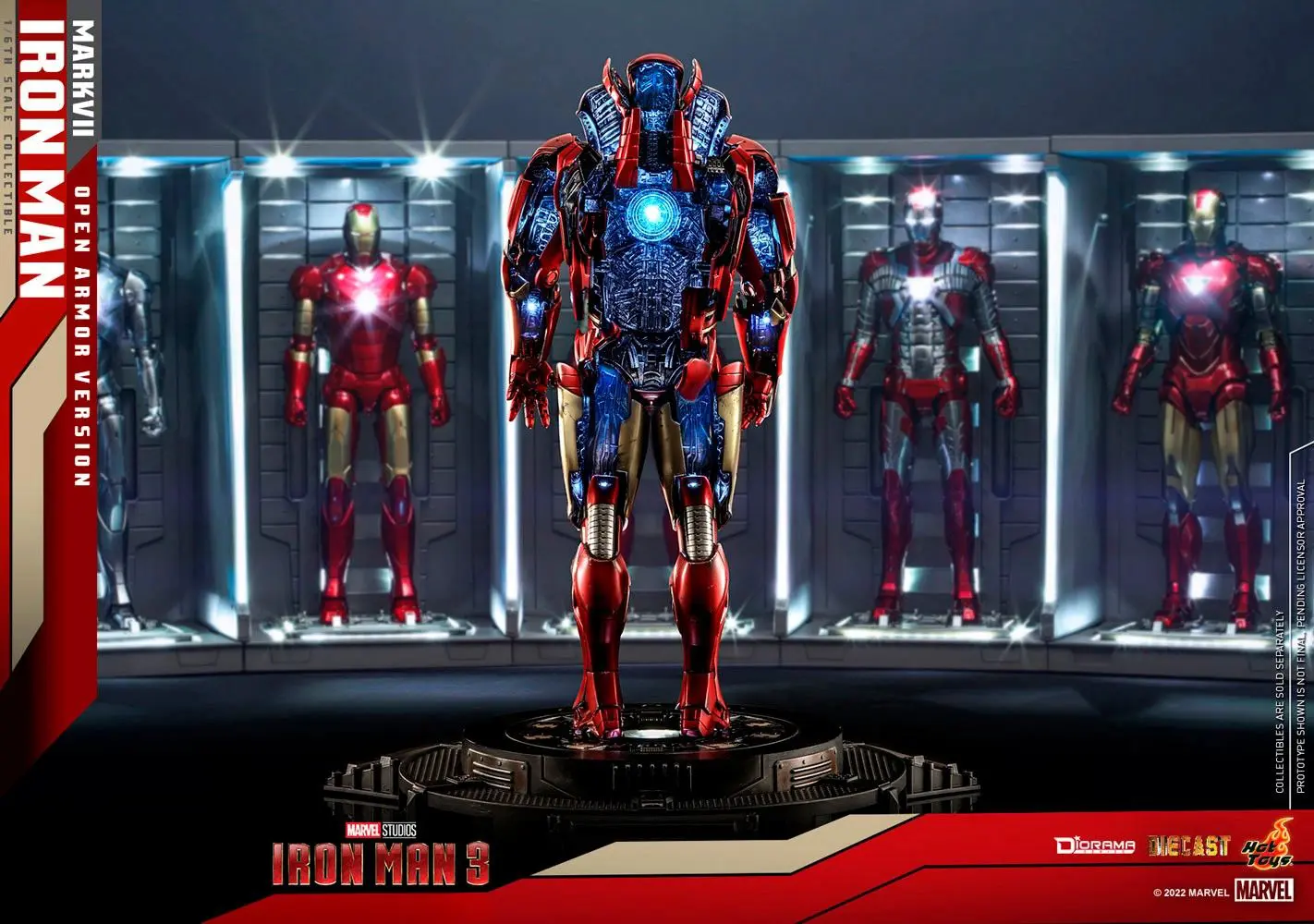 Iron Man suits on display