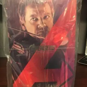Action figure box with character artwork