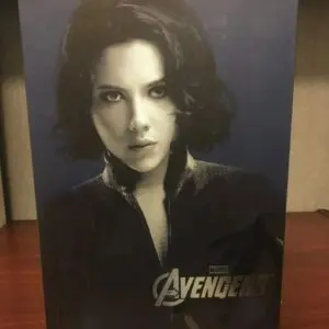 Black and white Avengers merchandise box