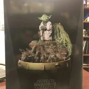 Yoda collectible figure in a box