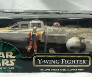 Star Wars Power of the Force Y-Wing Fighter - includes unique Rebel Alliance Pilot