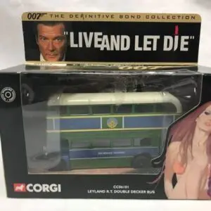 Corgi Live and Let Die double-decker bus