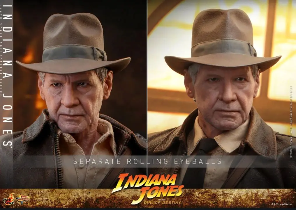 Realistic Indiana Jones figure close-up view