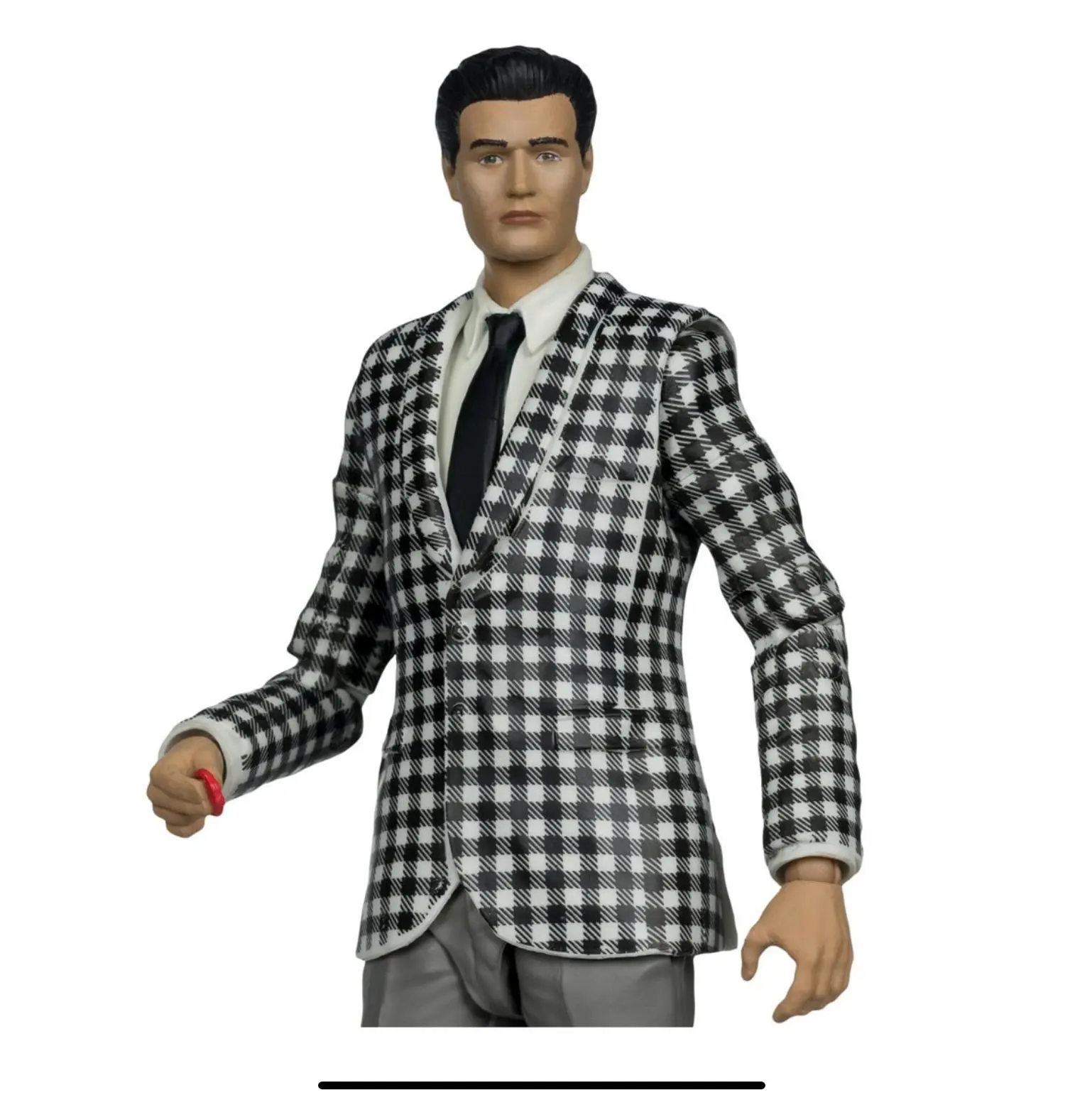 Action figure with checkered jacket