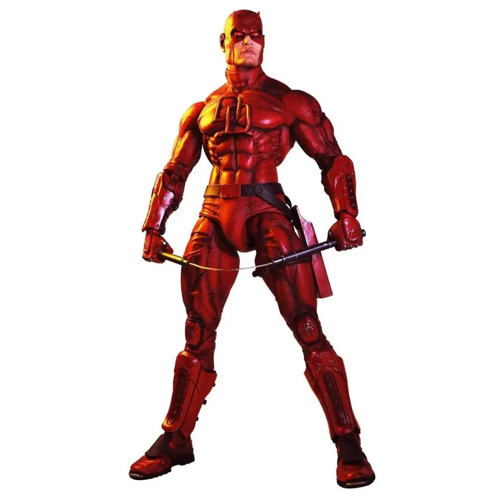 Comic book superhero figurine in red outfit