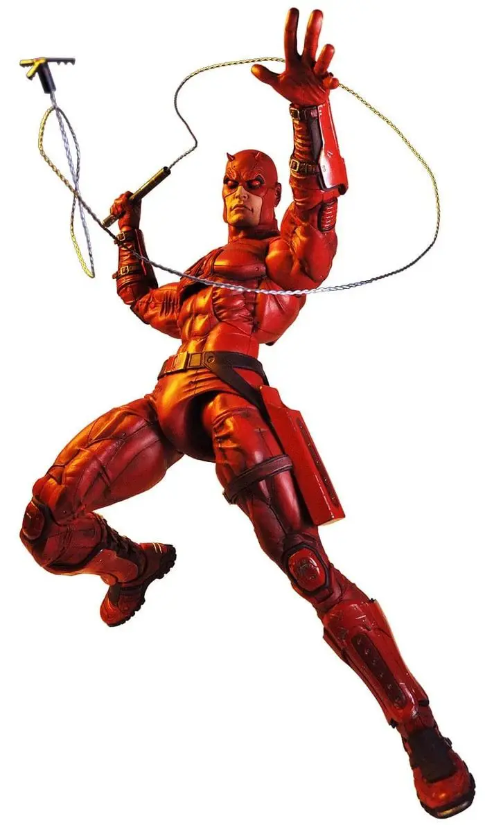 Dynamic superhero in red costume