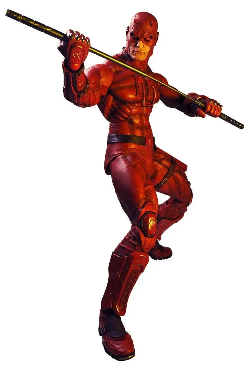 Comic book hero in red suit