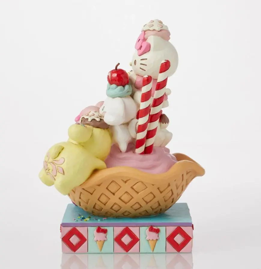 Ice cream-themed figurine with cute characters