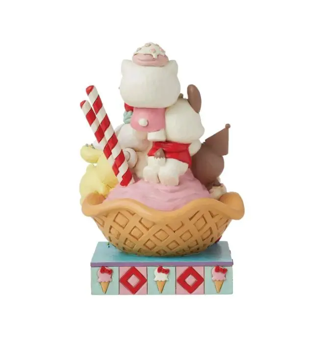 Kawaii figures in dessert-themed sculpture
