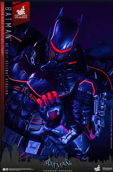 Futuristic Batman figurine with glowing details
