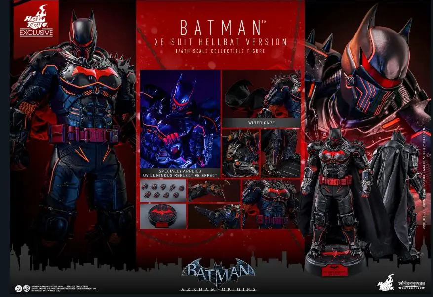 Batman Hellbat figure with accessories display