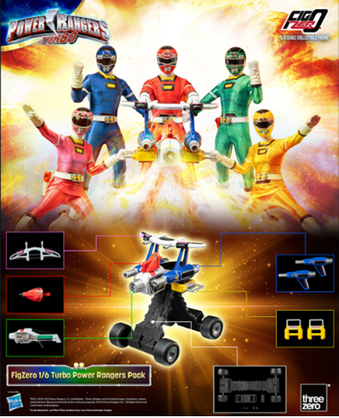 Turbo Power Rangers Pack Sixth Scale Figure Set by Threezero - Image 6