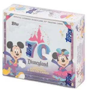 Disneyland 70th anniversary trading cards box.
