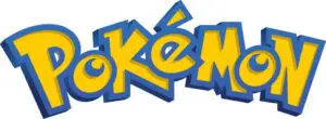 Colorful Pokémon logo with playful design.