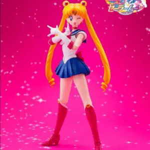 Sailor Moon figure posing with playful expression.