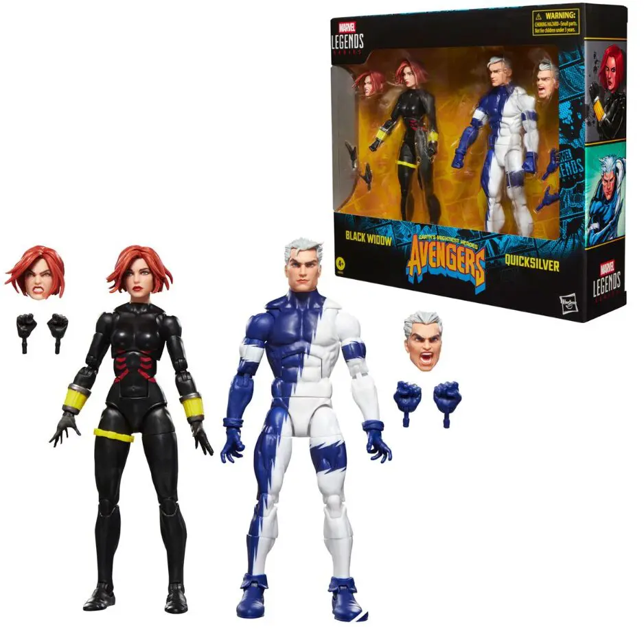 Avengers Marvel Legends Series Black Widow and Quicksilver 6-Inch Action Figures - Image 9