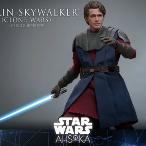 Anakin Skywalker with blue lightsaber